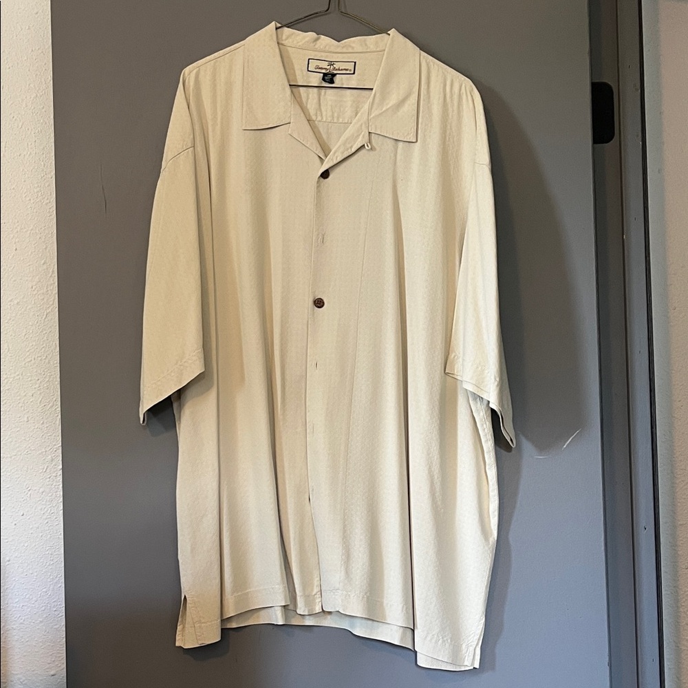 Tommy Bahama Men's Beige Button Down Shirt